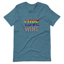 Load image into Gallery viewer, Love Wins Pride Unisex T-Shirt (ADULT / PREMIUM)